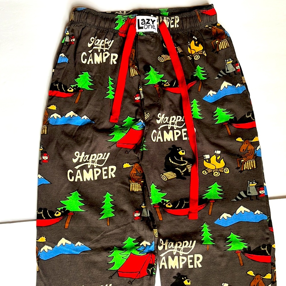 Lazy One Happy Camper Sleep Pants Size Xs - image 1